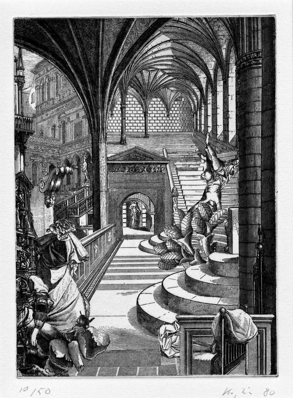 Wohllaut des Theaters, 1980, Radierung, 17 x 22 cm