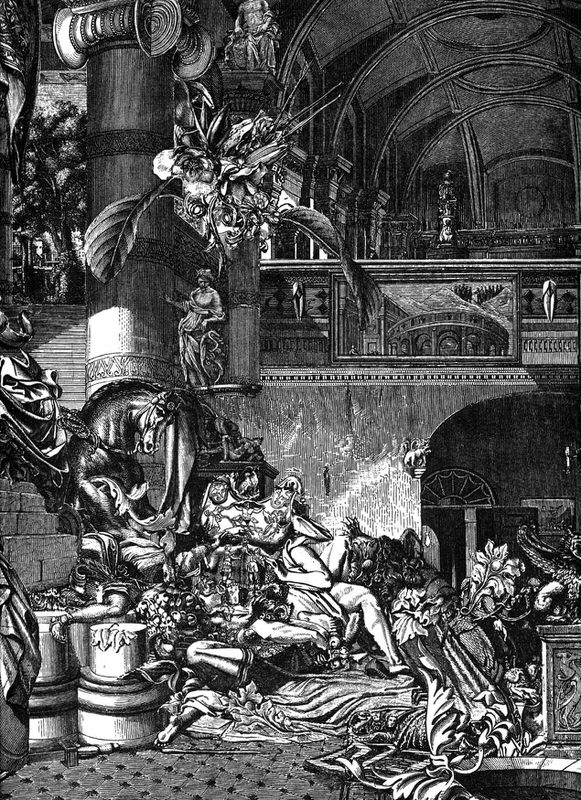 Tempelschändung, 1982, Radierung, 28,5 x 35,5 cm