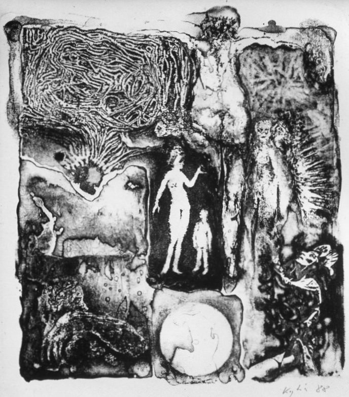 Froschkönig aus der Serie Märchen, 1988, Lithographie, 30,5 x 27 cm