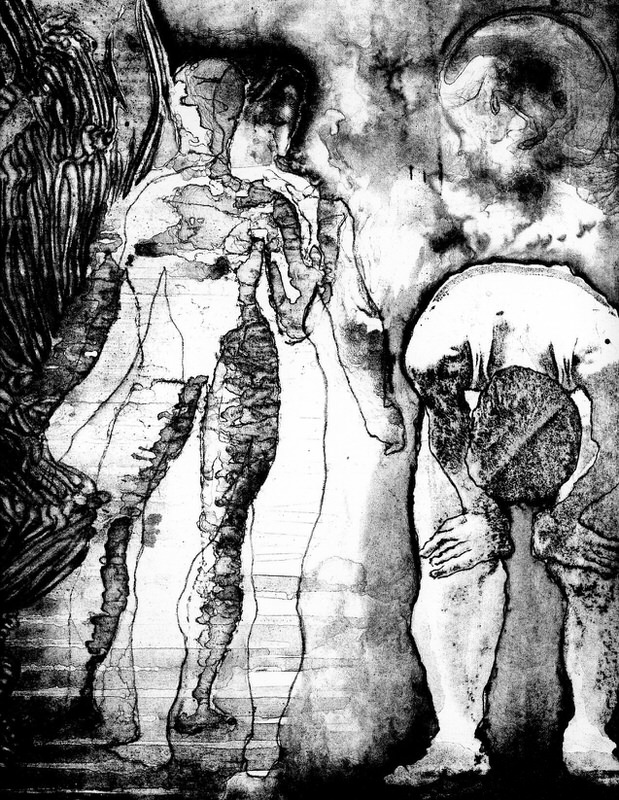 Begegnung 32, 1988, Lithographie, 29 x 24 cm