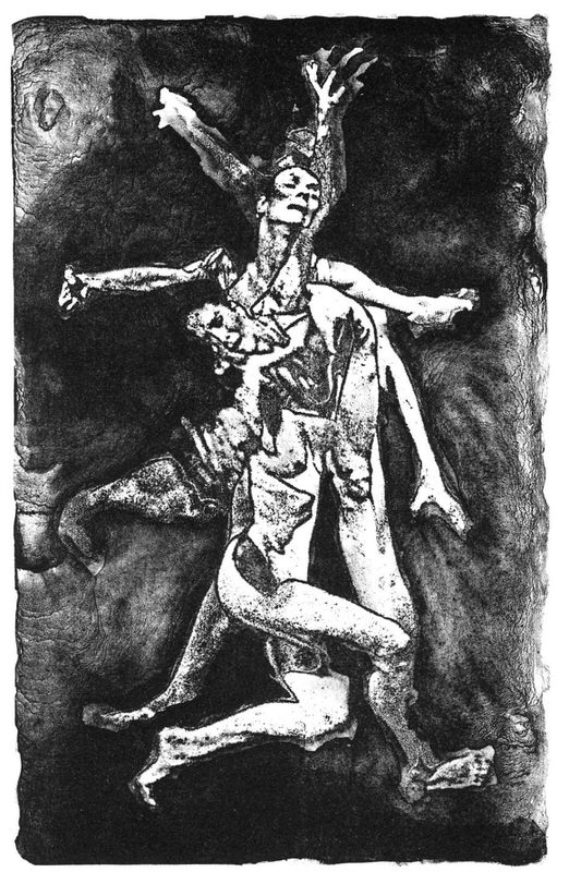 Tanz, 1990, Lithographie, 55 x 41 cm