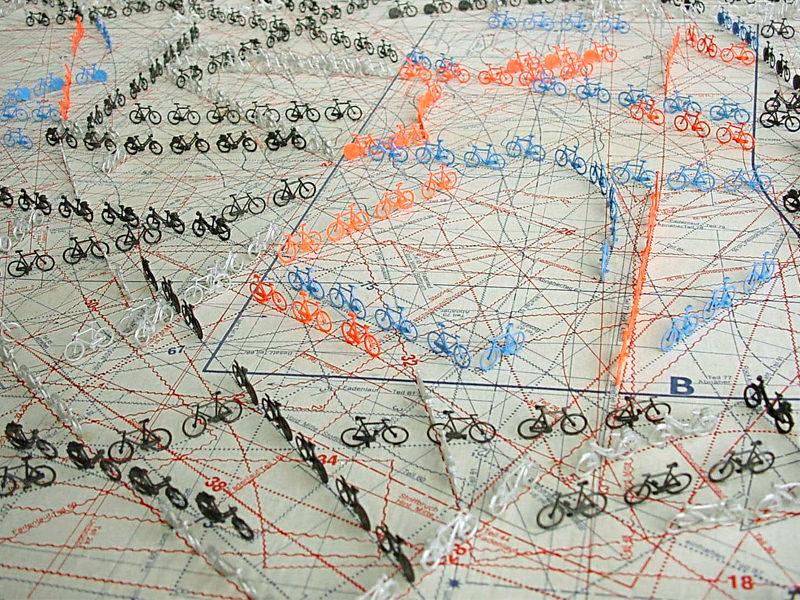 Radlerprospekt, 2002, Wandobjekt, 65 x 74 x 5 cm