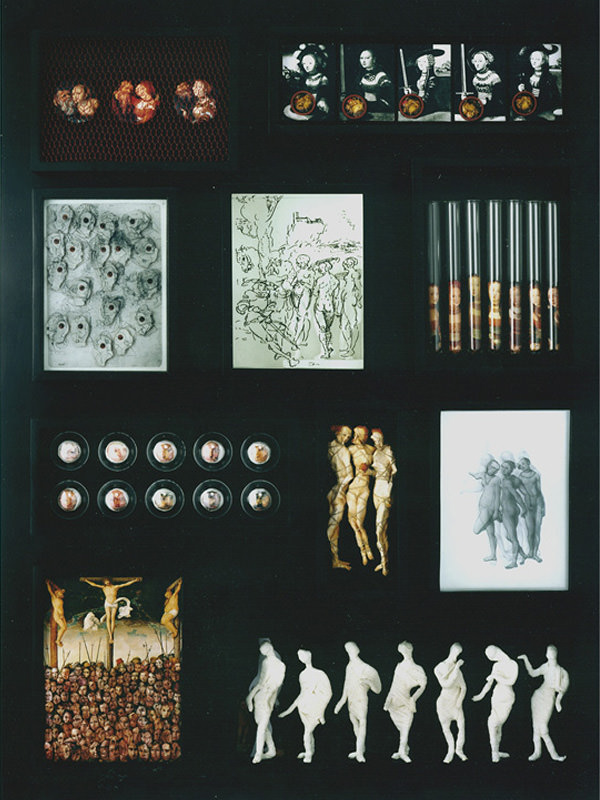Variationen zu Bildern v. L.Cranach, 2003, Wandobjekt, 87 x 66 cm
