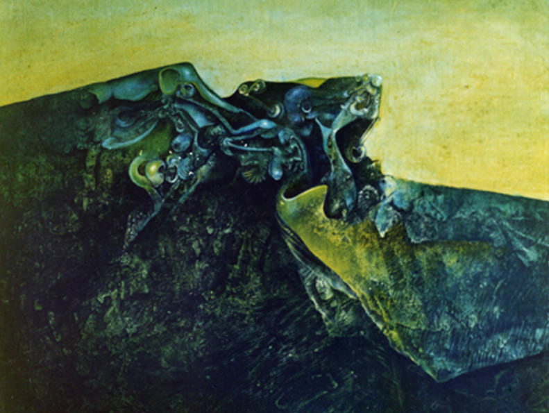 Grünland in Ur, 1970, 50 x 50 cm