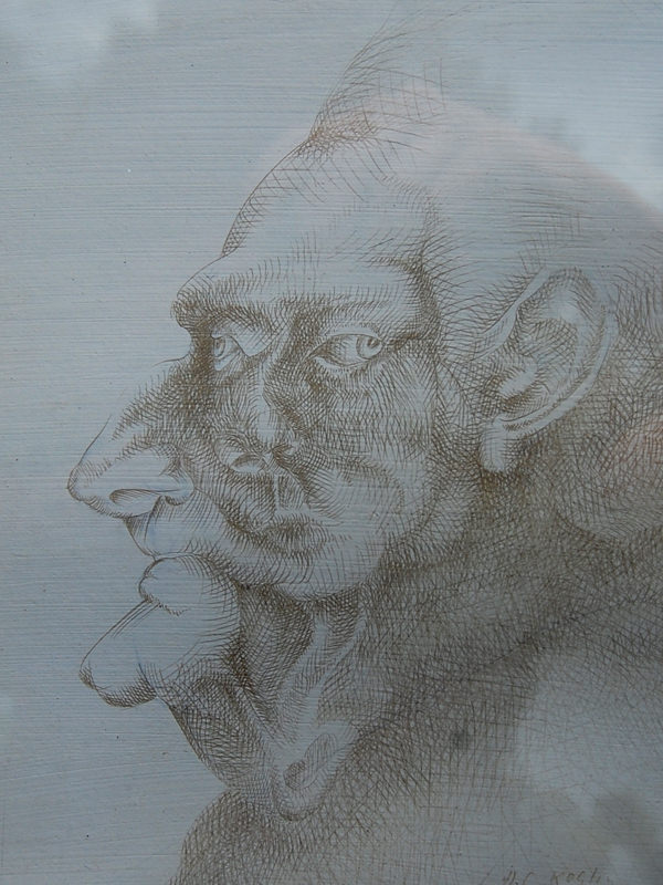 Alter Mann, 1964, Silberstiftzeichnung, 13 x 17,5 cm