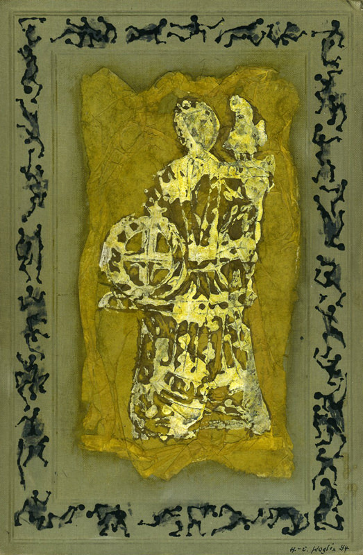 Es war einmal, 1994, Collage/Tusche, 25,5 x 17,5 cm