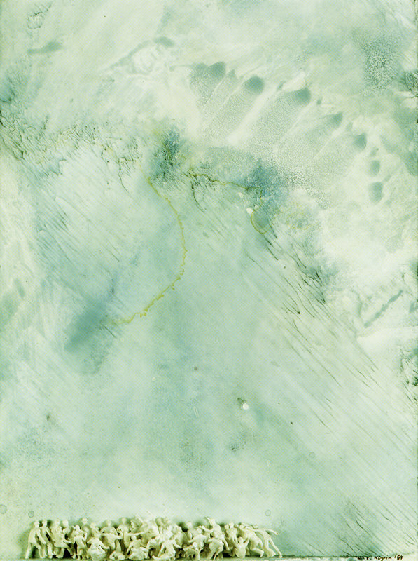 Panisch, 1994, Öllasur/Figuren, 42 x 32,5 cm