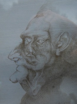  Alter Mann, 1964, Silberstiftzeichnung, 13 x 17,5 cm 