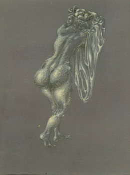  Ankleiden, 1977, Silberstiftzeichnung, 15,5 x 13 cm 
