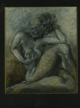  Körpersprache-17, 1981, Tusche/Farbstift, 14,5 x 14,5 cm 