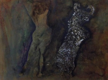  Unverhofft, 1992, Tuschzeichnung, 15 x 21 cm 